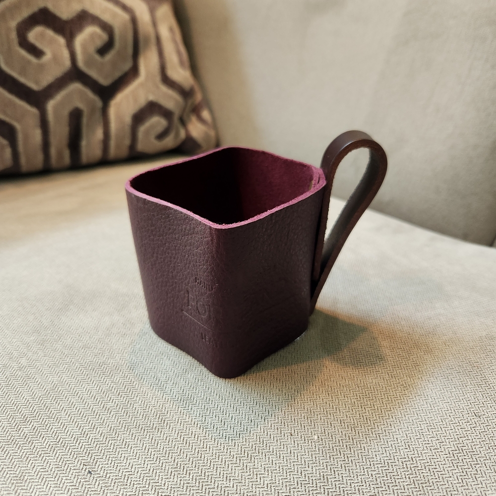 Portland Leather Goods Purple Leather Mug Hug